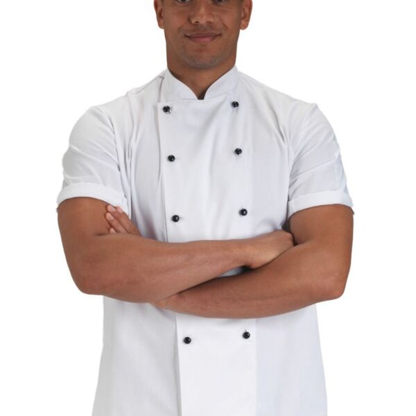 Removable Stud Short Sleeve Chef's Jacket Thumbnail