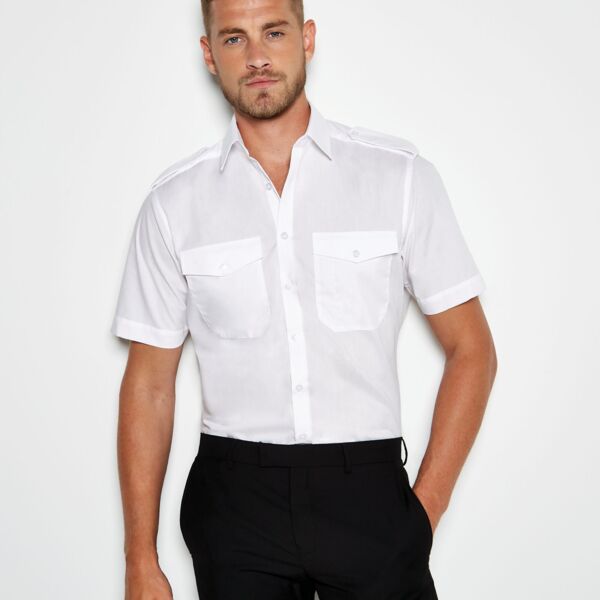Tailored Fit Short Sleeved Pilot Shirt Thumbnail
