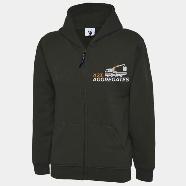 UC506 Childrens Classic Full Zip Hooded Sweatshirt Thumbnail